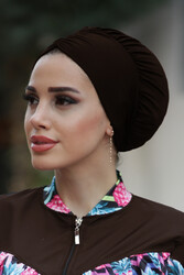 Remsa Mayo - Remsa Swim Cap With Shirred Detail R-1001 Brown