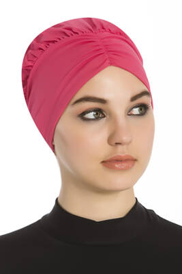 Remsa - Remsa Swim Cap With Shirred Detail R-1001 Coral Remsa - Remsa Swim Cap With Shirred Detail R-1001 Coral