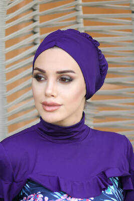 Remsa - Remsa Swim Cap With Shirred Detail R-1001 Purple02 (1) Remsa - Remsa Swim Cap With Shirred Detail R-1001 Purple02 (1)