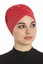 Remsa Mayo - Remsa Swim Cap With Shirred Detail R-1001 Red