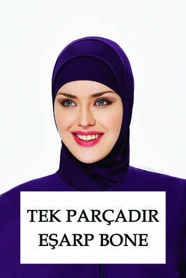 Remsa - Remsa Swim Scarf RBE-01 Dark Purple (1) Remsa - Remsa Swim Scarf RBE-01 Dark Purple (1)