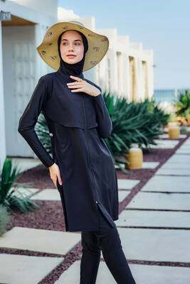 Remsa - Remsa Swimsuit Covered Front Parachute Fully Covered Hijab Swimsuit Nurten Remsa - Remsa Swimsuit Covered Front Parachute Fully Covered Hijab Swimsuit Nurten