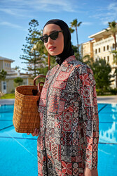 Remsa Mayo - Remsa Swimsuit Covered Parachute Fully Covered Hijab Swimsuit R069A Nursel