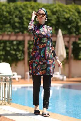 Remsa - Remsa Swimsuit Lira Fully Covered Hijab Swimsuit with Feather Leaves 2013 Tuğba (1) Remsa - Remsa Swimsuit Lira Fully Covered Hijab Swimsuit with Feather Leaves 2013 Tuğba (1)
