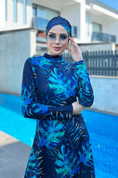 Remsa Mayo - Remsa Swimsuit Lycra Full Coverage Hijab Swimsuit R056 Tropical