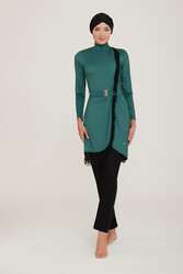 Remsa Mayo - Remsa Swimsuit Lycra Full Covered Hijab Swimsuit Charlıe 4443 Khaki