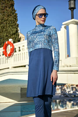 Remsa - Remsa Swimsuit Lycra Fully Covered Swimsuit Set of 4 R068 Lamia Remsa - Remsa Swimsuit Lycra Fully Covered Swimsuit Set of 4 R068 Lamia