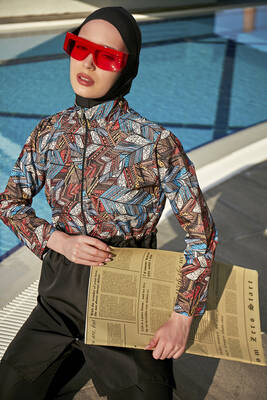 Remsa - Remsa Swimsuit Parachute Fully Covered Hijab Swimsuit 2114 FEYZA Remsa - Remsa Swimsuit Parachute Fully Covered Hijab Swimsuit 2114 FEYZA