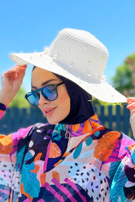 Remsa - Remsa Swimsuit Pearl Straw Hat White RŞ-71 (1)