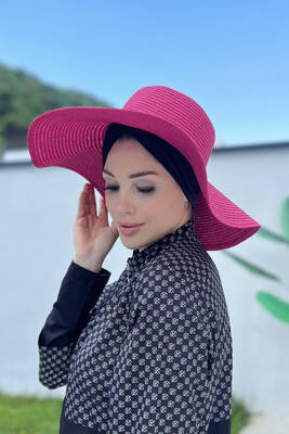 Remsa - Remsa Swimsuit Straw Hat Fuchsia RŞ-64 (1)