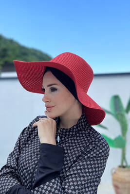 Remsa - Remsa Swimsuit Straw Hat Red RS-64