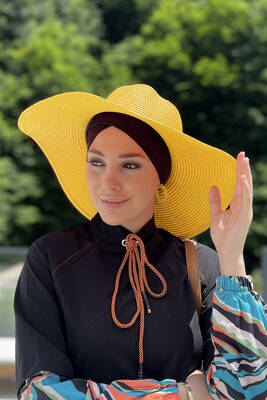 Remsa - Remsa Swimsuit Straw Hat Yellow RŞ-64 (1)