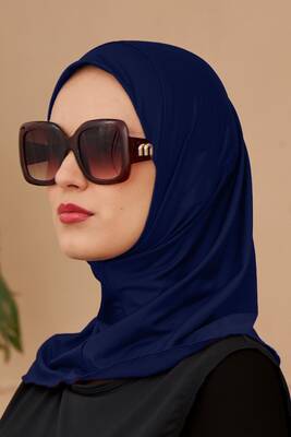 Remsa - Remsa Swimsuit Swimming Scarf Pool Sea Scarf Navy Blue RBE-01 Remsa - Remsa Swimsuit Swimming Scarf Pool Sea Scarf Navy Blue RBE-01