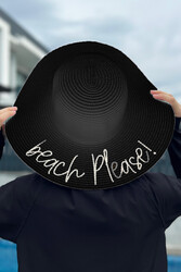 Remsa Mayo - Remsa Swimwear Beach Please Straw Hat Black RŞ-63