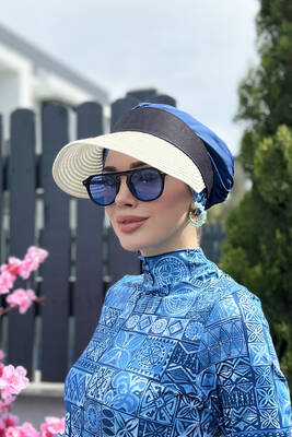 Remsa - Remsa Swimwear Foldable Visor Straw Hat Sunscreen Visor Ecru RŞ-46 (1) Remsa - Remsa Swimwear Foldable Visor Straw Hat Sunscreen Visor Ecru RŞ-46 (1)