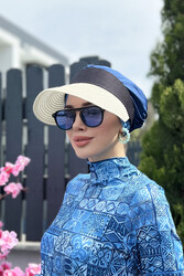 Remsa Mayo - Remsa Swimwear Foldable Visor Straw Hat Sunscreen Visor Ecru RŞ-46