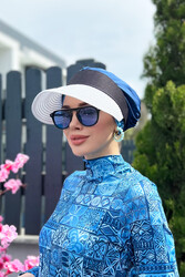 Remsa Mayo - Remsa Swimwear Folding Visor Straw Hat Sunscreen Visor White RŞ-58