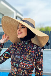 Remsa - Remsa Swimwear Large Straw Hat Camel RŞ-20