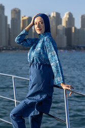 Remsa Mayo - Remsa Swimwear Parachute Fully Covered Hijab Swimsuit Tile Pattern R040 Rabia (1)