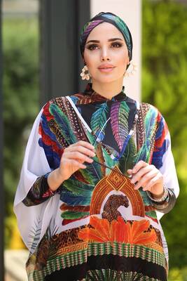 Remsa - Remsa Swimwear Patterned Single Kaftan Pareo on Hijab Swimsuit Exotic Leopard (1) Remsa - Remsa Swimwear Patterned Single Kaftan Pareo on Hijab Swimsuit Exotic Leopard (1)