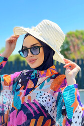 Remsa Mayo - Remsa Swimwear Pearl Straw Hat Ecru RŞ-62