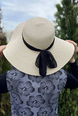 Remsa - Remsa Swimwear Ribbon Detailed Straw Hat Ecru RŞ-51 (1) Remsa - Remsa Swimwear Ribbon Detailed Straw Hat Ecru RŞ-51 (1)