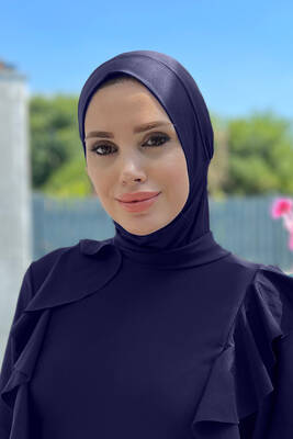 Remsa - Remsa Swimwear Scarf Swimmer Bonnet R025 Dark Blue