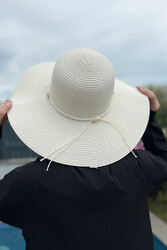Remsa Mayo - Remsa Swimwear Seashell Straw Hat Beige RŞ-26