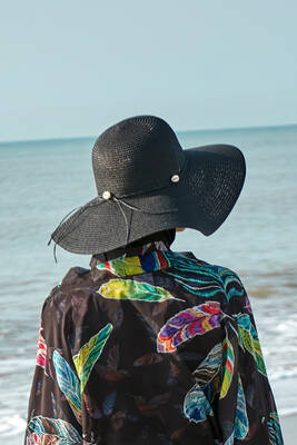 Remsa - Remsa Swimwear Seashell Straw Hat Black RŞ-65 (1)