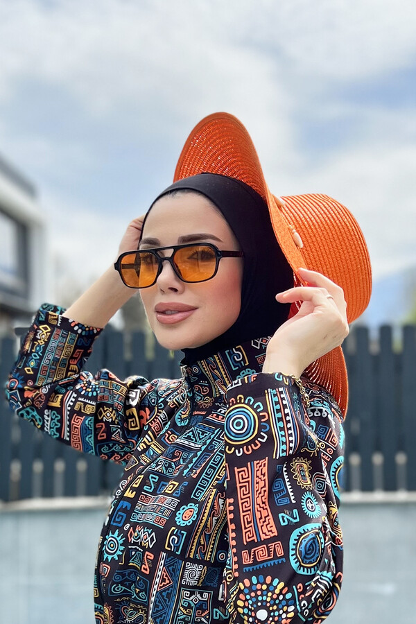 Remsa Swimwear Straw Hat Seashell Orange R 54