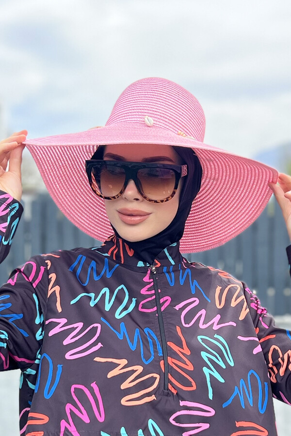 Remsa Swimwear Straw Hat Shell Pink RŞ-55 - Thumbnail