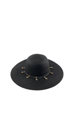 Remsa - Remsa Swimwear Straw Line Sea Shell Figured Black RŞ-01 (1)