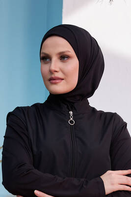 Remsa - Remsa Swimwear Swimming Scarf Pool Marine Scarf Black RBE-01 Remsa - Remsa Swimwear Swimming Scarf Pool Marine Scarf Black RBE-01