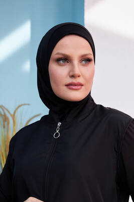 Remsa - Remsa Swimwear Swimming Scarf Pool Marine Scarf Black RBE-01 (1) Remsa - Remsa Swimwear Swimming Scarf Pool Marine Scarf Black RBE-01 (1)