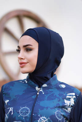 Remsa - Remsa Swimwear Swimming Scarf Pool Sea Scarf Navy Blue (1) Remsa - Remsa Swimwear Swimming Scarf Pool Sea Scarf Navy Blue (1)