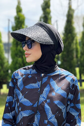 Remsa Mayo - Remsa Swimwear Visor Knitted Straw Hat Sunscreen Visor Black RŞ-41