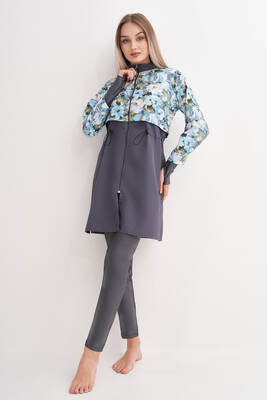 Remsa - Remsa Tam Kapalı Tesettür Mayo 2322 Pera Sarılar Gri Remsa - Remsa Tam Kapalı Tesettür Mayo 2322 Pera Sarılar Gri