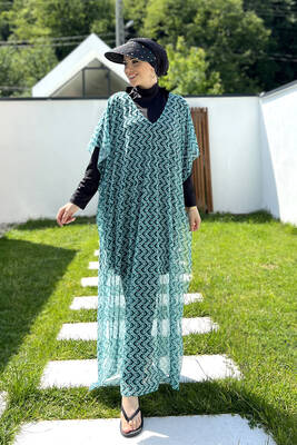 Remsa Mayo - Remsa Tesettür Mayo Üzerine Desenli Tek Kaftan Pareo 430-306 Mint (1) Remsa Mayo - Remsa Tesettür Mayo Üzerine Desenli Tek Kaftan Pareo 430-306 Mint (1)