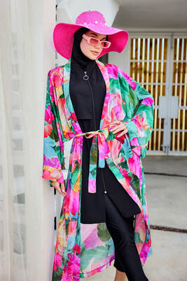 Remsa - Remsa Tesettür Mayo Üzerine Tek Kaftan Kimono Pareo Pembe01 RP033 Ayşe (1) Remsa - Remsa Tesettür Mayo Üzerine Tek Kaftan Kimono Pareo Pembe01 RP033 Ayşe (1)