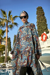 Remsa Mayo - Remsa Tesettür Mayo Üzerine Tek Kaftan Kimono Pareo RP008 Tülay