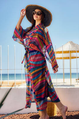 Remsa - Remsa Tesettür Mayo Üzerine Tek Kaftan Kimono Pareo Siyah03 RP022 Puket Remsa - Remsa Tesettür Mayo Üzerine Tek Kaftan Kimono Pareo Siyah03 RP022 Puket