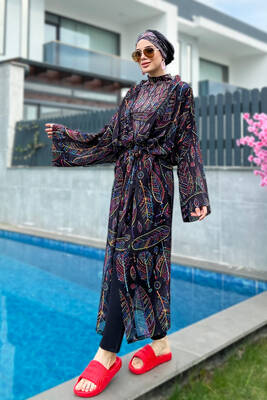 Remsa Mayo - Remsa Tesettür Mayo Üzerine Tek Kaftan Kimono Pareo Yaprak Tema RP004B Zeynep (1) Remsa Mayo - Remsa Tesettür Mayo Üzerine Tek Kaftan Kimono Pareo Yaprak Tema RP004B Zeynep (1)