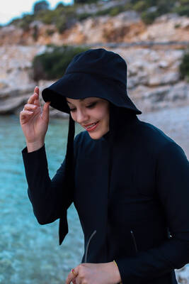 Remsa - Remsa Tied Bucket Hat RŞBUC-01 Black (1) Remsa - Remsa Tied Bucket Hat RŞBUC-01 Black (1)