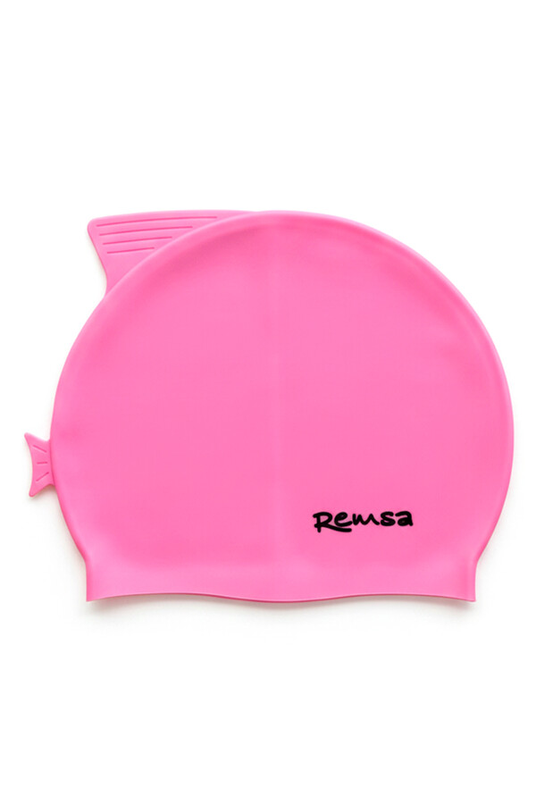 Remsa - Remsa Yüzgeç Detay Çocuk Silikon Havuz Deniz Yüzücü Bone RSB-Ç-01 Pembe