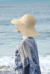 Remsa - Ribbon Embellished Straw Hat RŞ-71 Beige