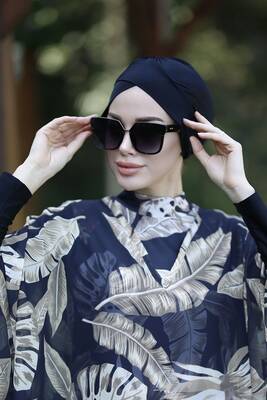 Remsa - Remsa Swimwear Sea Pool Swimsuit Black Cross Bonnet 1002 Remsa - Remsa Swimwear Sea Pool Swimsuit Black Cross Bonnet 1002