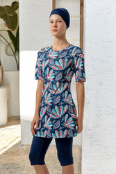 Rozamay - Short Sleeve Semi-Covered Swimwear Set