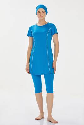 Rozamay - Short-Sleeved Half-Covered Swimsuit Margarit 9091 Petrol (1) Rozamay - Short-Sleeved Half-Covered Swimsuit Margarit 9091 Petrol (1)