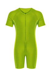 Remsa Mayo - Short-Sleeved Shorts-Style Children's Swimsuit Clous 5155 Neon Green Remsa Swimsuit