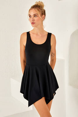 Lapieno - Sıfır Kol Şortlu Elbise Mayo Yüzücü Etekli Mayo 3844 Siyah (1) Lapieno - Sıfır Kol Şortlu Elbise Mayo Yüzücü Etekli Mayo 3844 Siyah (1)